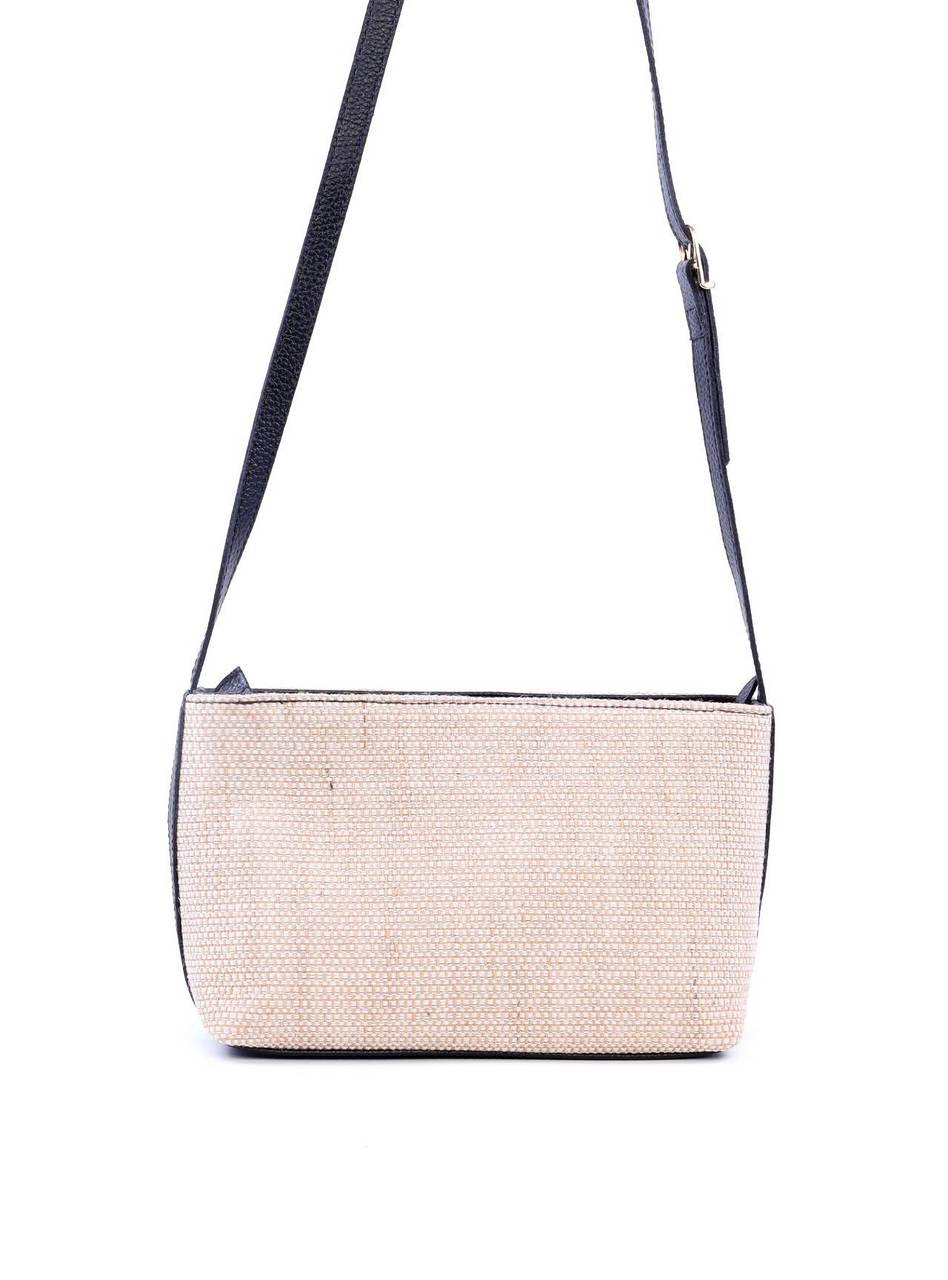 Bolsa Transversal Palha com Detalhes de Fivelas - Preta BSI-6026 - PR