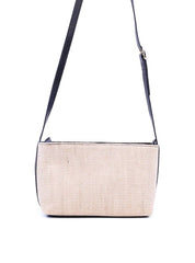 Bolsa Transversal Palha com Detalhes de Fivelas - Preta BSI-6026 - PR