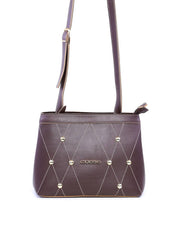 Bolsa Tote Transversal com Detalhes de Costura e Enfeites BSI-6006 - CA