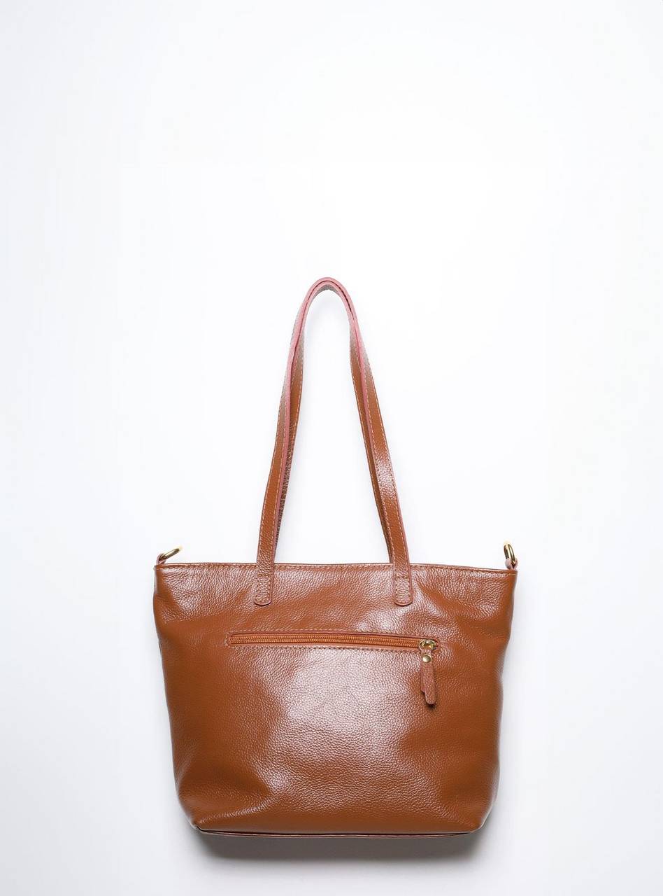 Bolsa Tote Média Couro Transversal Castor BSI-5861 - CS