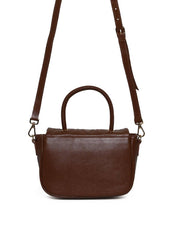 Bolsa Satchel Pequena Couro Alça Dupla - Castor BSI-5978 - CS