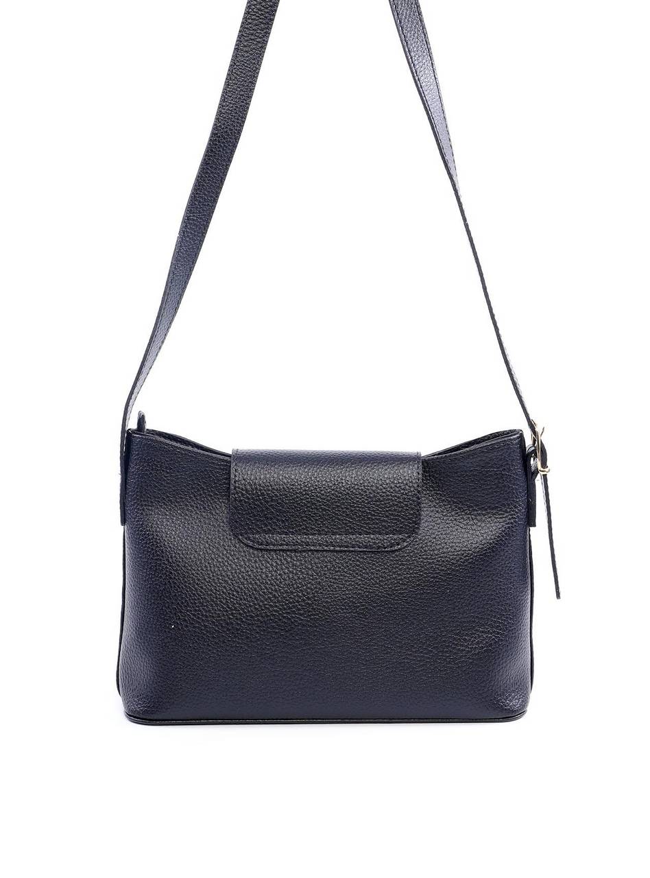 Bolsa Tote Transversal com Fecho CF - Preta BSI-6086 - PR