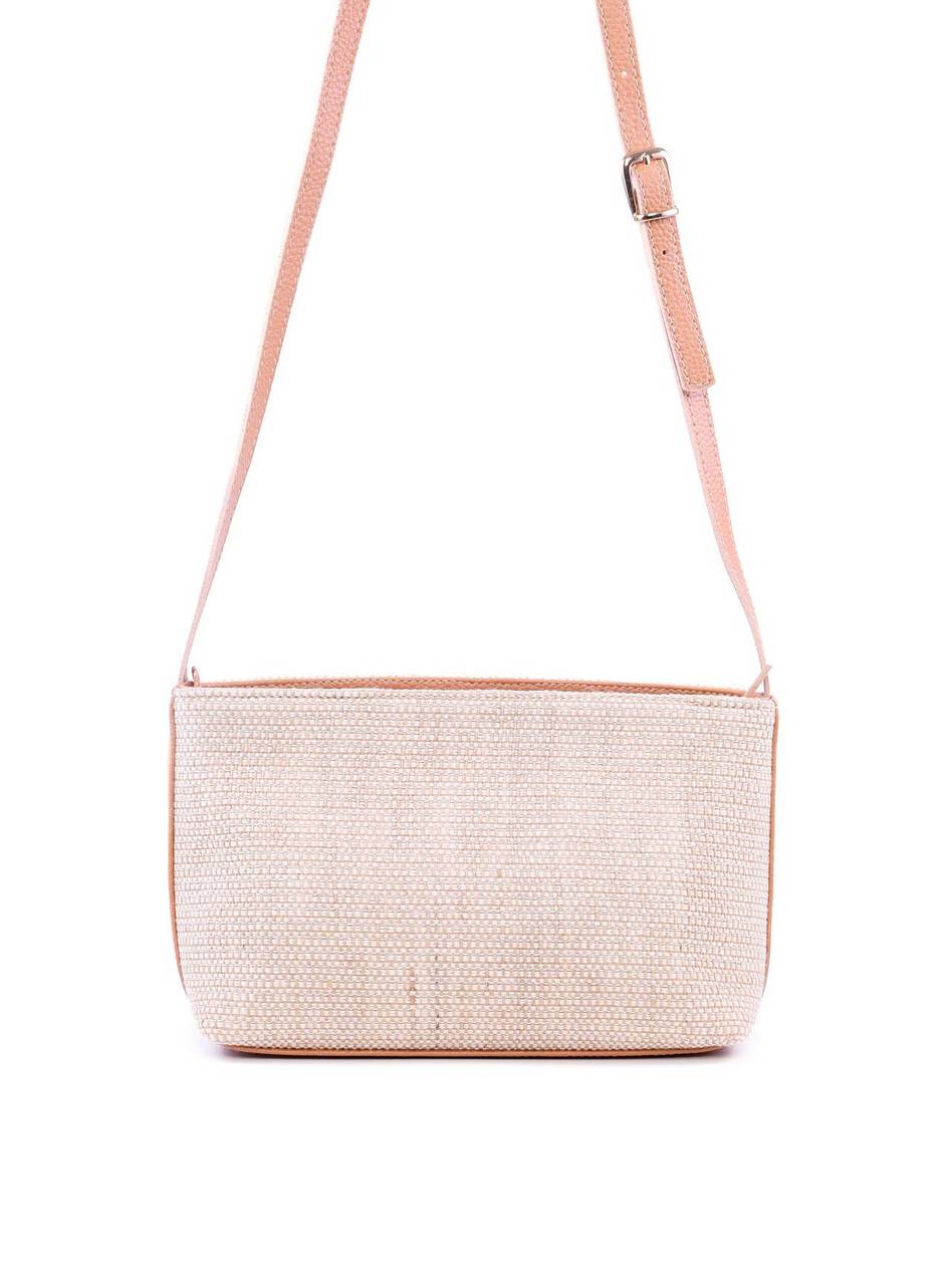 Bolsa Transversal Palha com Detalhes de Fivelas - Nude BSI-6026 - NU