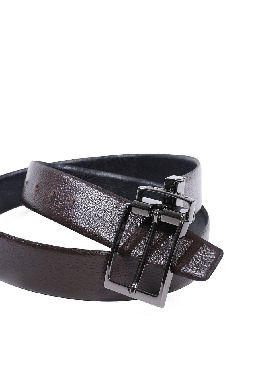 Cinto Masculino Social Largo Dupla Face - Cacau e Preto CTI-975 - CP