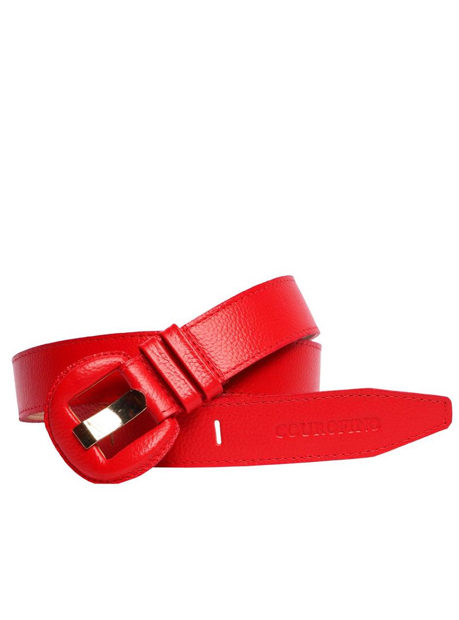 Cinto Casual Médio Couro Vermelho CTI-0950 - VE