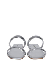 Sandália Feminina Rasteira Duas Tiras - Prata SDI-11620 - PT
