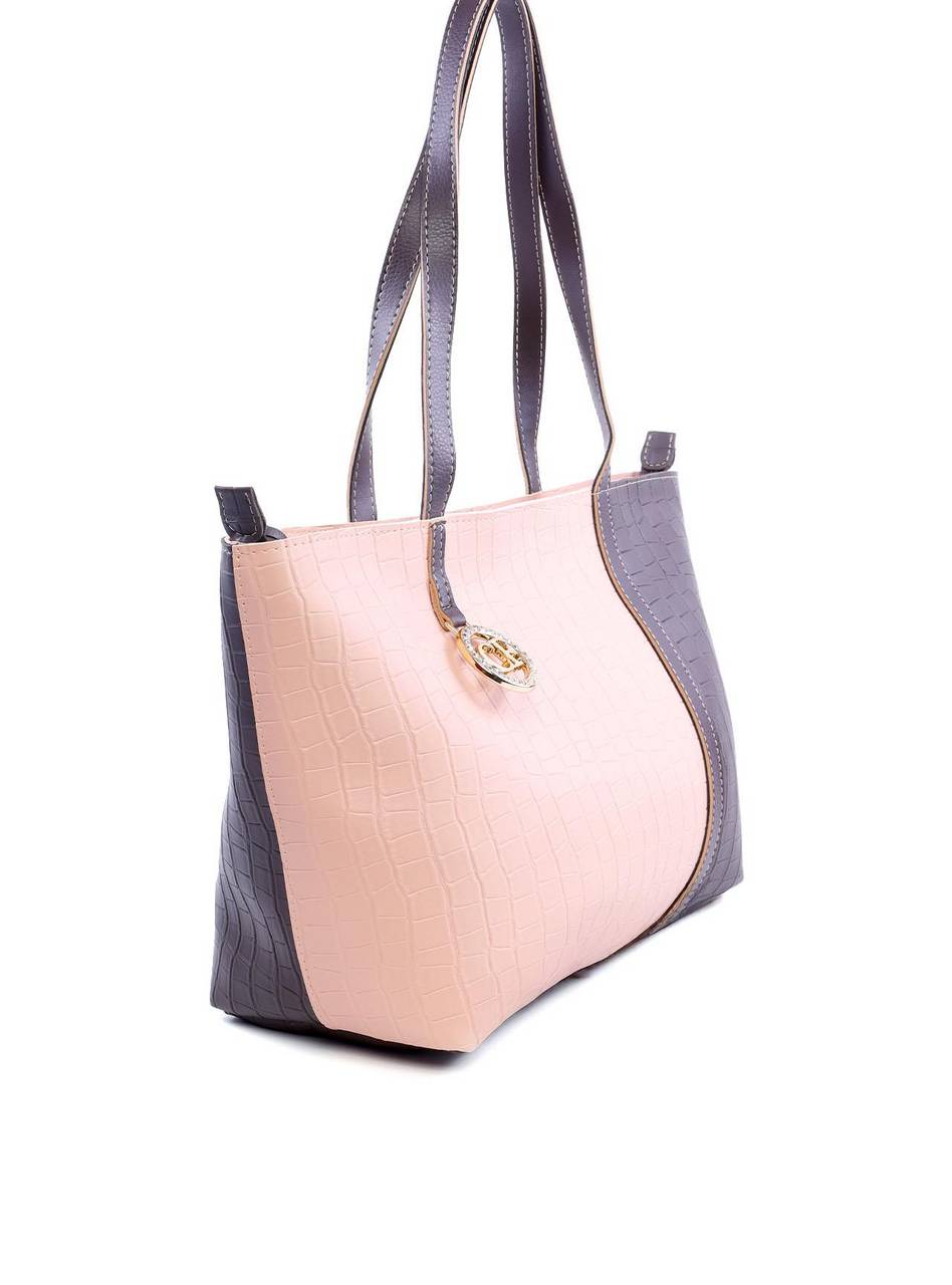 Bolsa Shopper Tiracoloco com Detalhe em Strass - Cacau BSI-6082 - CA