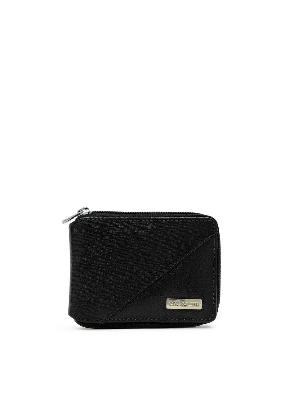 Carteira Masculina Clássica Couro Zíper Preta CAI-060 - PR