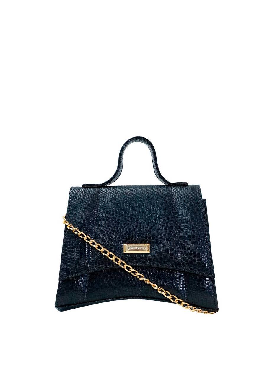 Bolsa Hobo Tampa Fecho Pequeno Preta BSI-5485 - PR
