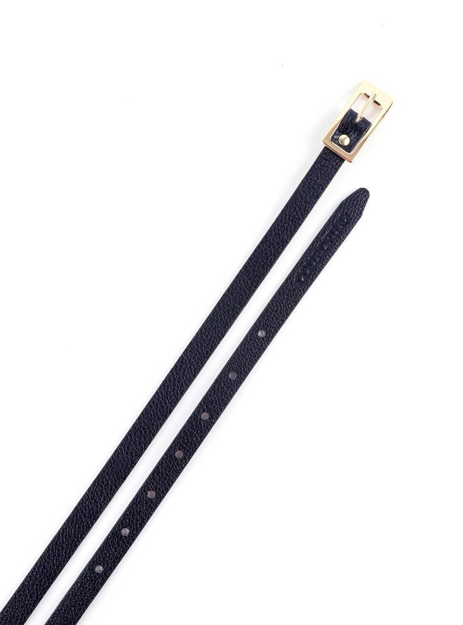 Cinto Social Feminino de Couro com Fivela Retangular - Preto CTI-990 - PR