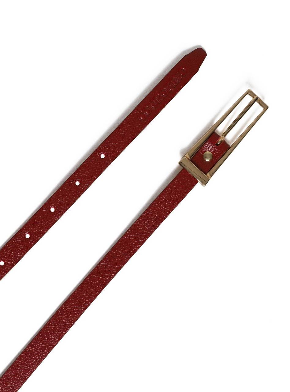 Cinto Feminino Casual com Fivela Retangular - Vermelha CTI-974 - VE