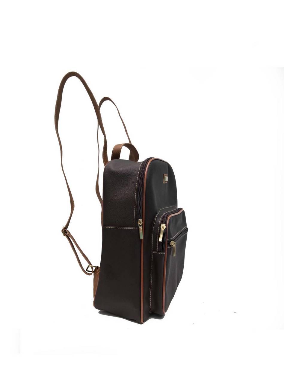 Mochila Feminina Casual Média Bolsos Externos Cacau MEI-384 - CA
