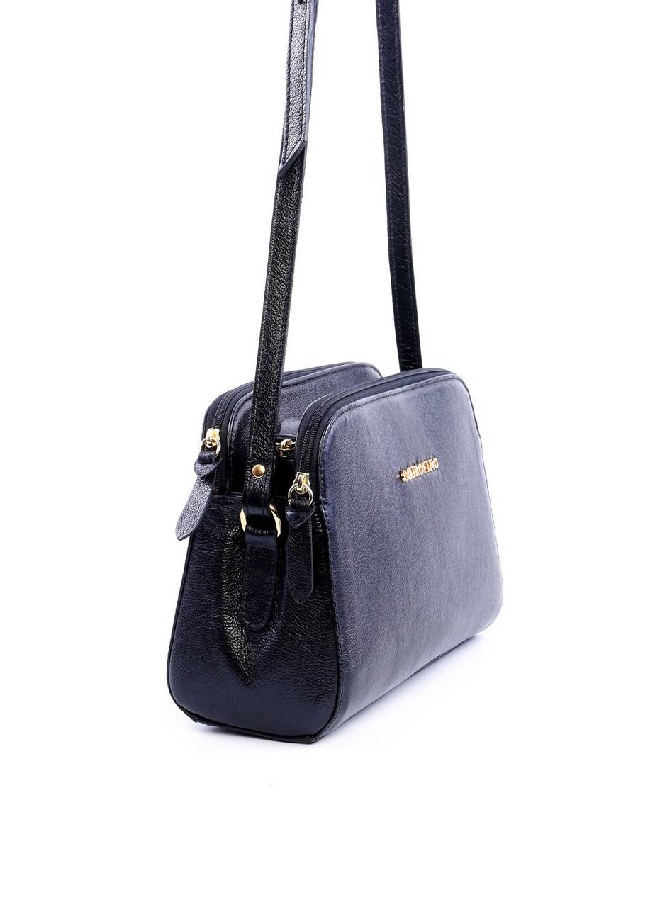 Bolsa Tote Transversal com Três Divisórias - Preta BSI-6067 - PR