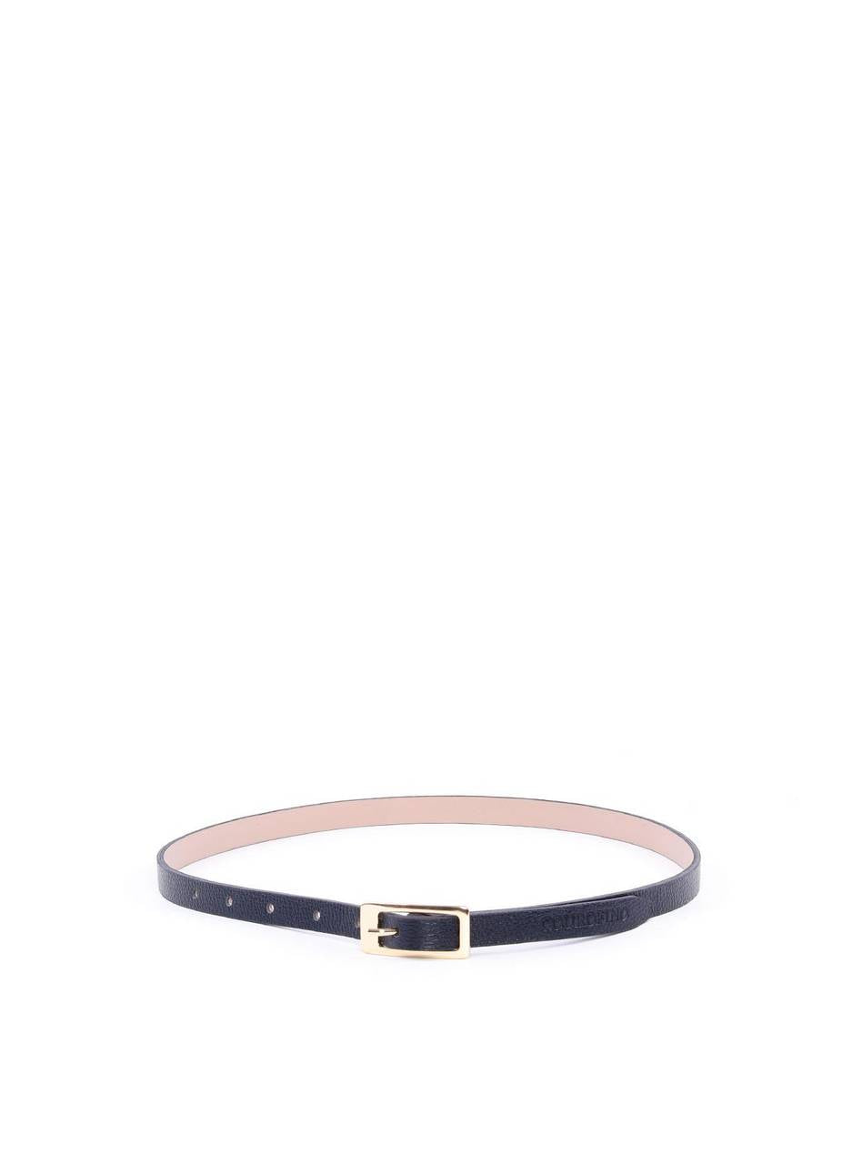 Cinto Social Feminino de Couro com Fivela Retangular - Preto CTI-990 - PR