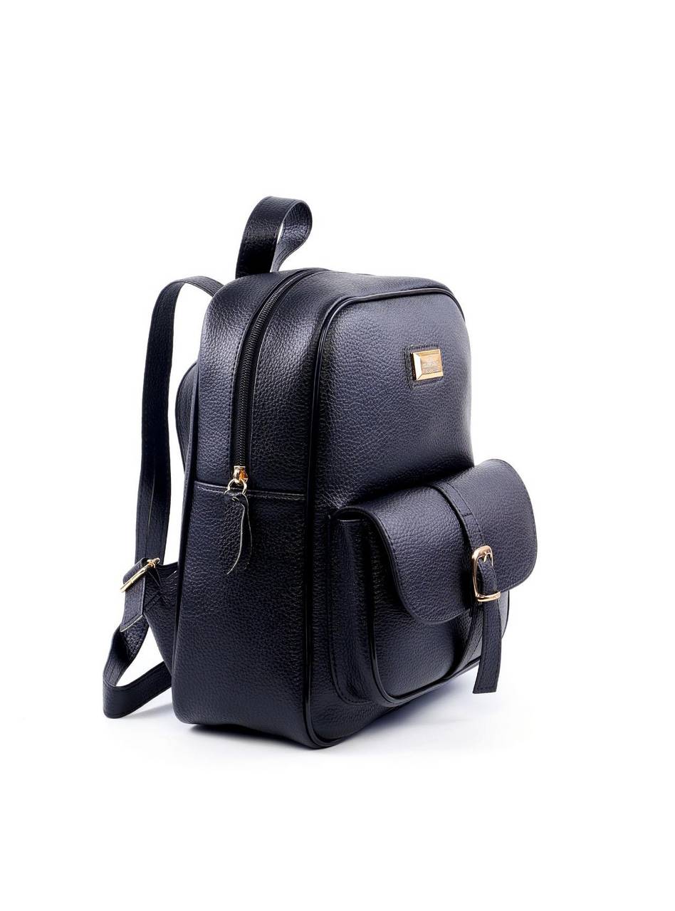 Mochila Feminina com Bolso Frontal - Preta MEI-449 - PR