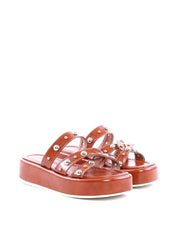 Flatform com Tiras Cruzadas e Rebites - Castor SDI-11819 - CS