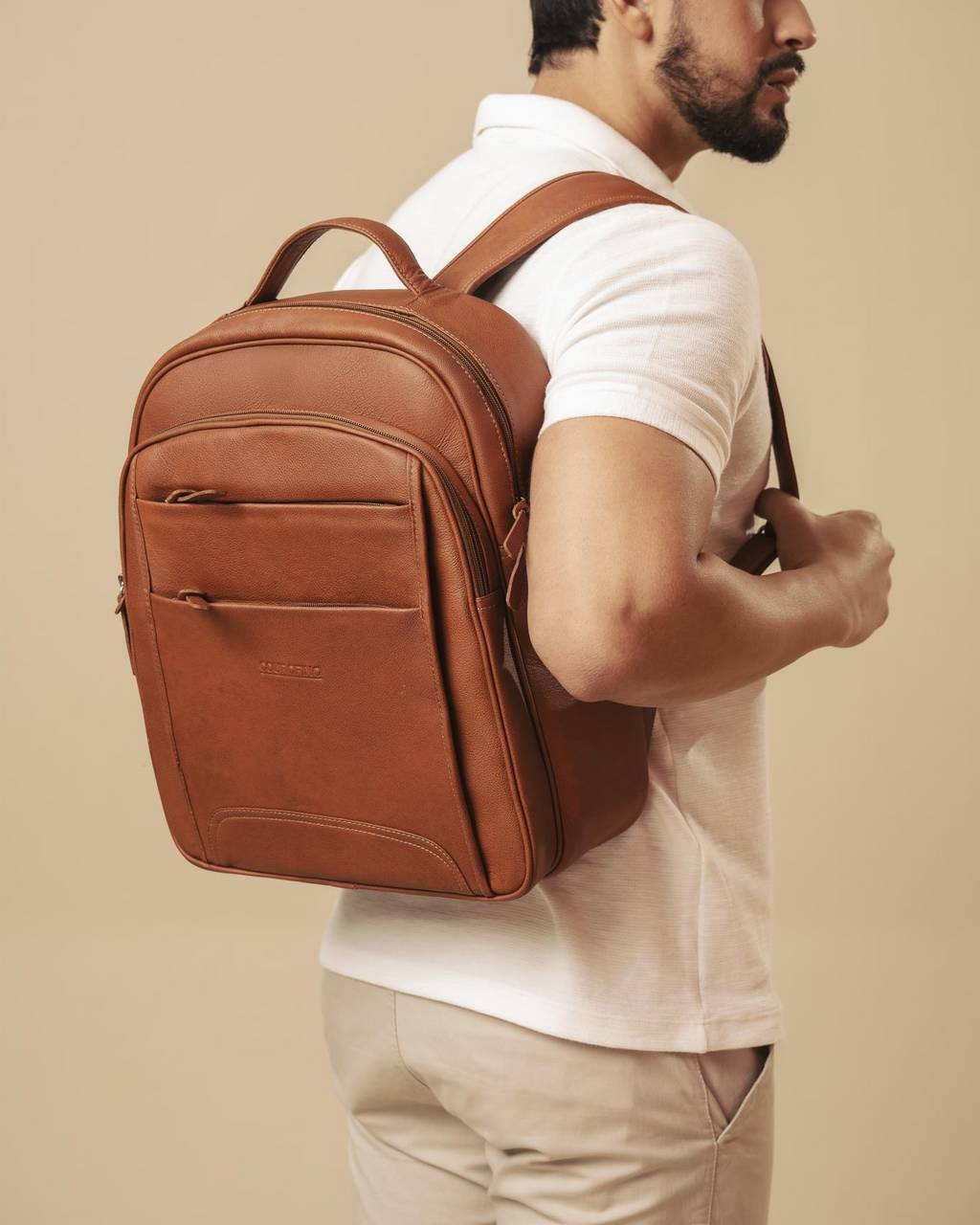 Mochila Executiva Grande em Couro - Castor MEI-354 - CS