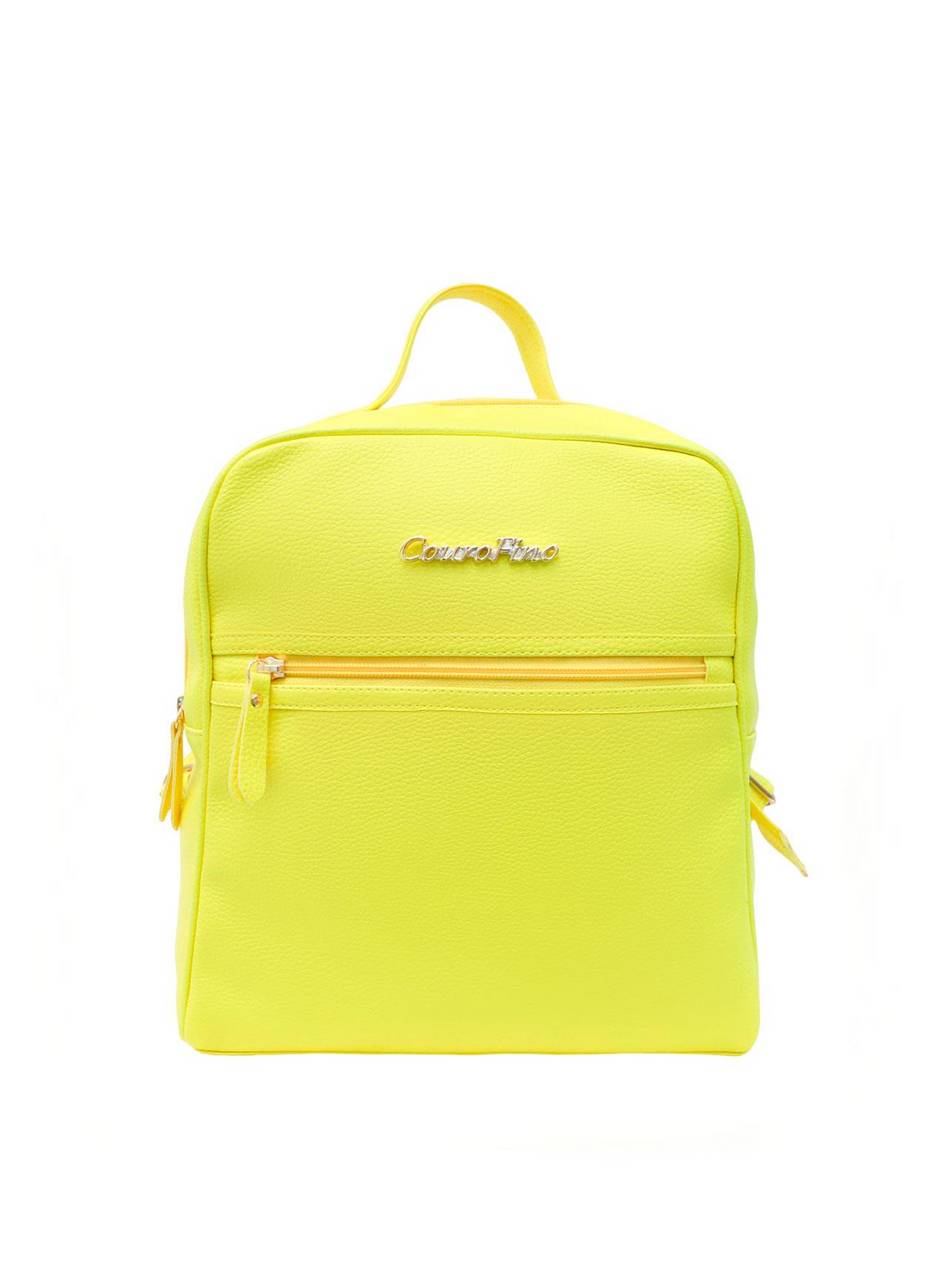 Mochila Casual Grande Ziper Frontal Divisórias Amarela MEI-410 - AM