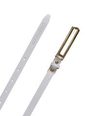 Cinto Feminino em Couro com Fivela Retangular - Branca CTI-969 - BR