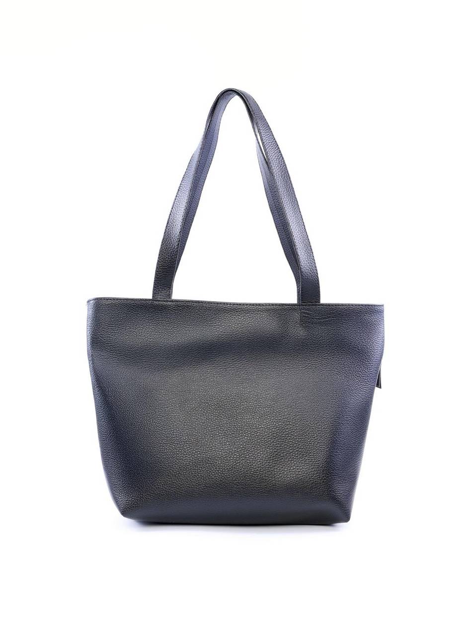 Bolsa Tote Tiracolo com Dois Bolsos Frontais - Preta BSI-6095 - PR