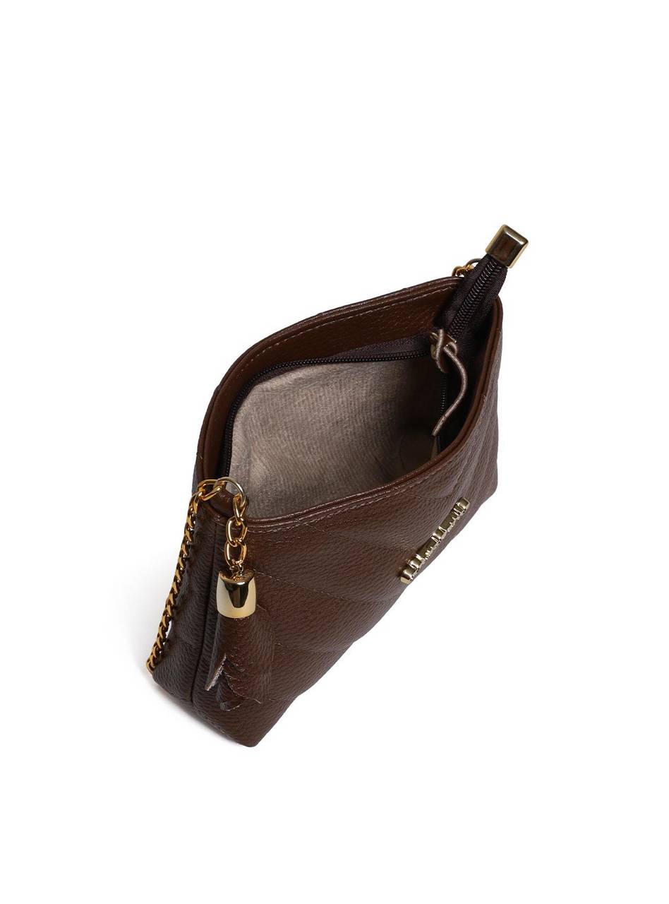 Bolsa Clutch Sintética Tiracolo com Detalhes em Costura - Cacau BSI-5961 - CA