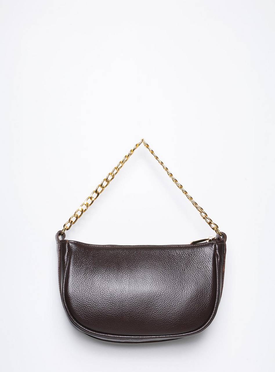 Bolsa Clutch Pequena Couro Transversal Cacau BSI-5854 - CA