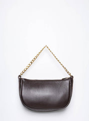 Bolsa Clutch Pequena Couro Transversal Cacau BSI-5854 - CA