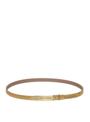 Cinto Feminino em Couro com Fivela Retangular - Ouro CTI-969 - AU