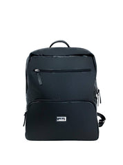 Mochila Executiva Grande Bolsos Couro Preta MEI-433 - PR