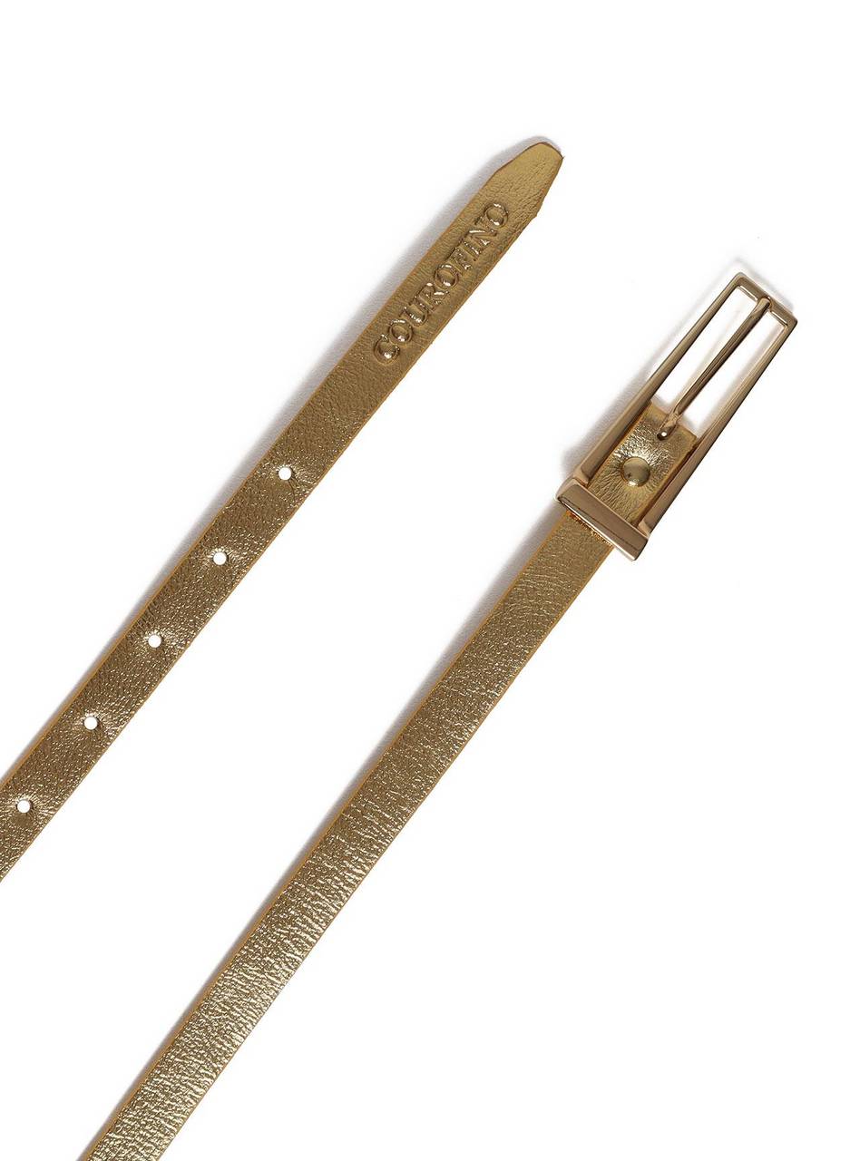 Cinto Feminino Casual com Fivela Retangular - Ouro CTI-974 - AU