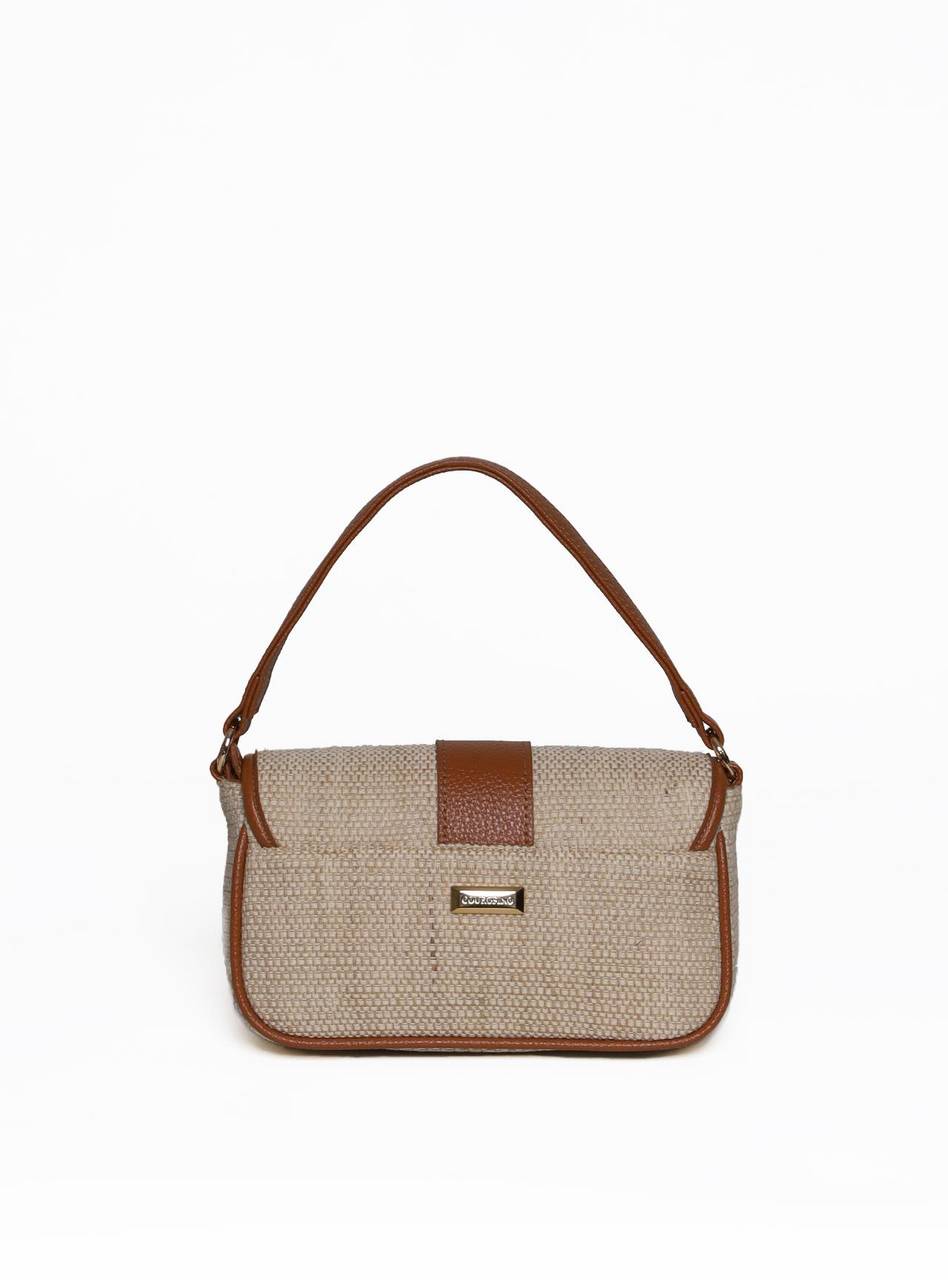 Bolsa Satchel de Mão em Palha Castor  BSI-5986 - CS