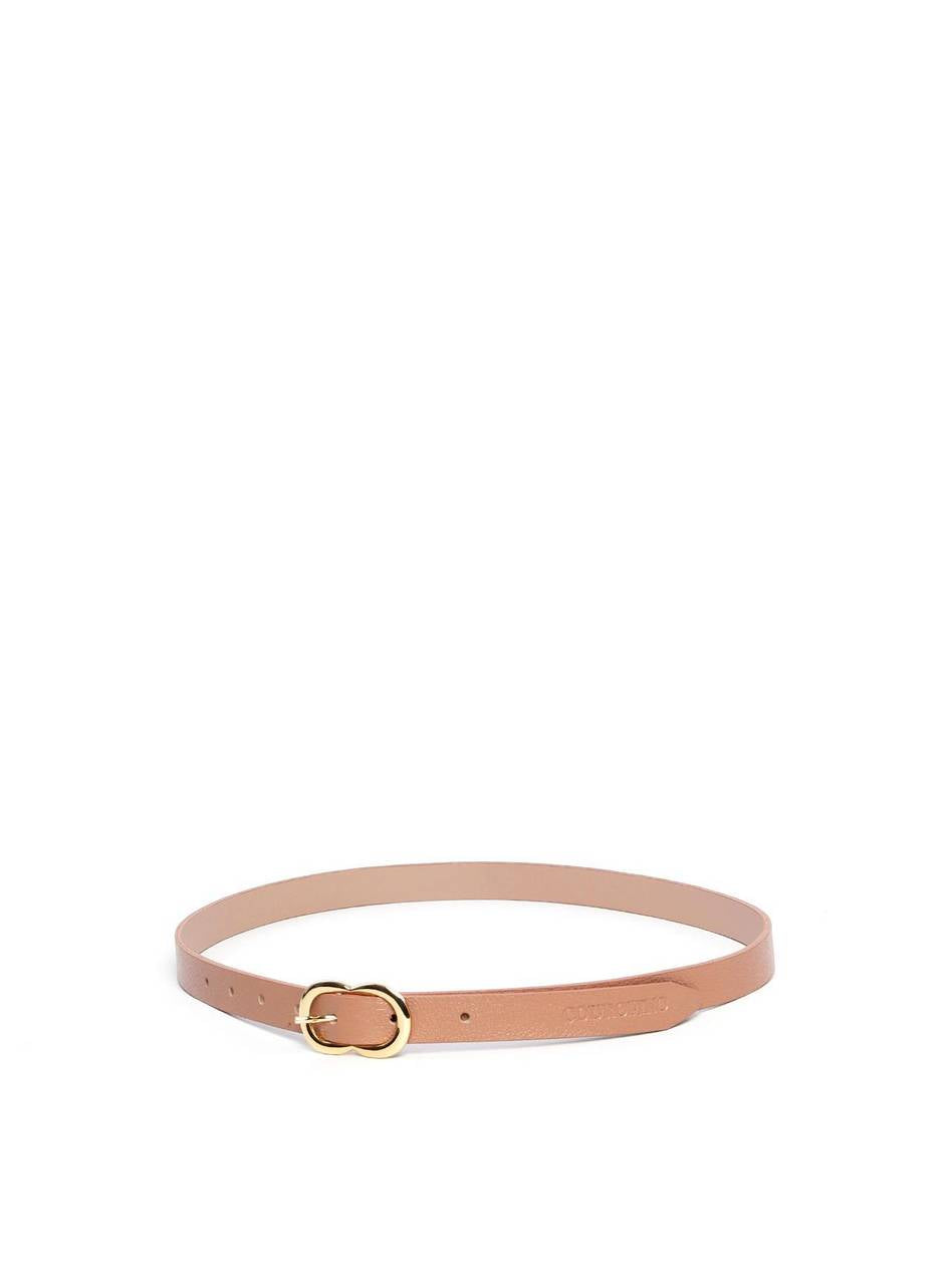 Cinto Feminino em Couro com Fivela Orgânica - Nude CTI-989 - NU