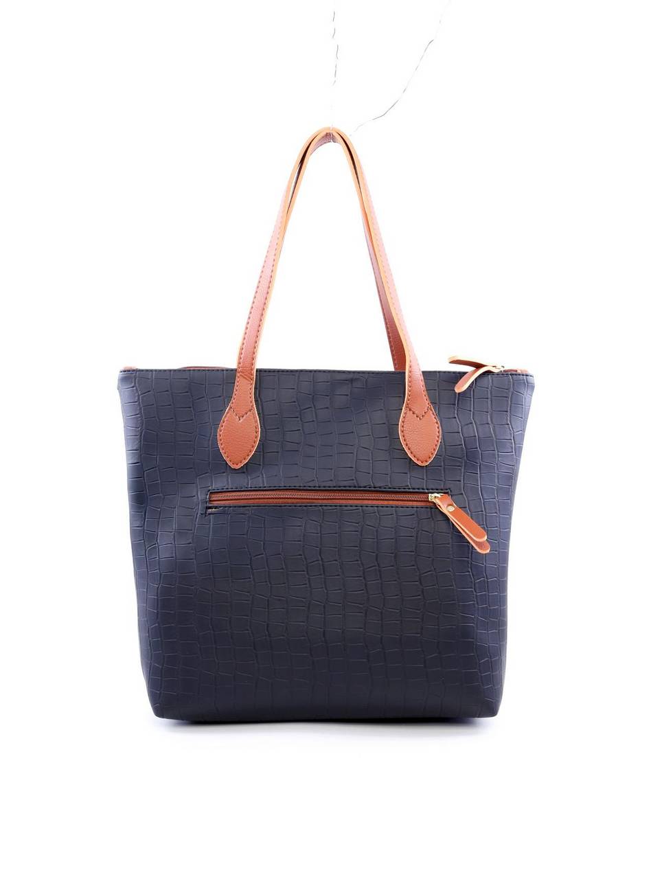 Bolsa Shopper Tiracolo com Tiras Entrelaçadas - Preta BSI-6070 - PR