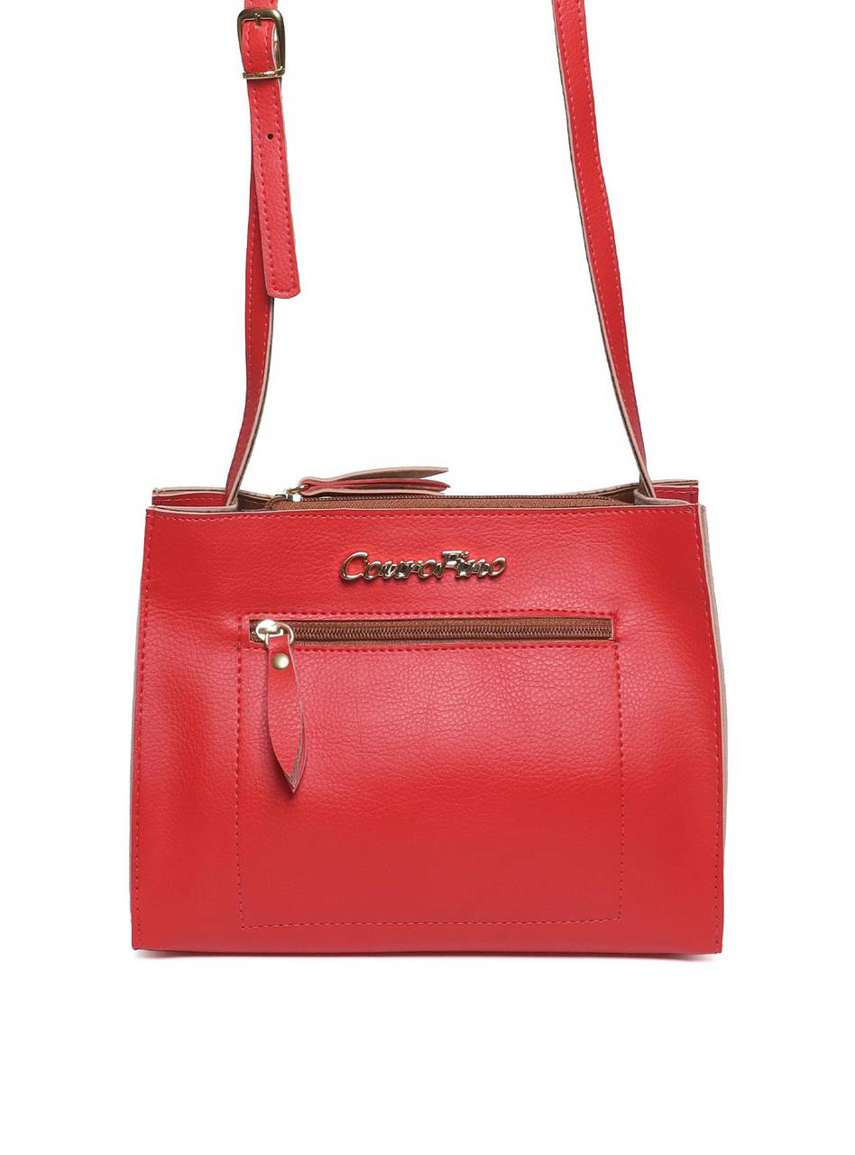 Bolsa Tote Transversal com Ziper - Vermelha BSI-5052 - VE