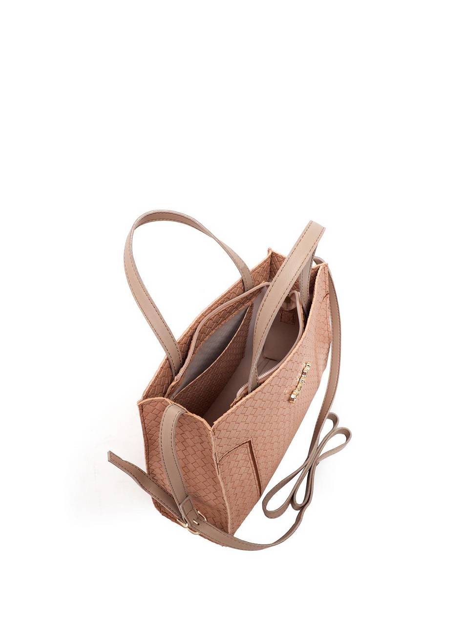 Bolsa Tote Média Transversal Nude BSI-5241 - NU