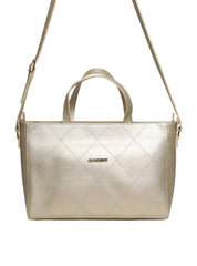 Bolsa Tote Tiracolo com Detalhe Frontal de Costuras - Ouro BSI-5993 - AU