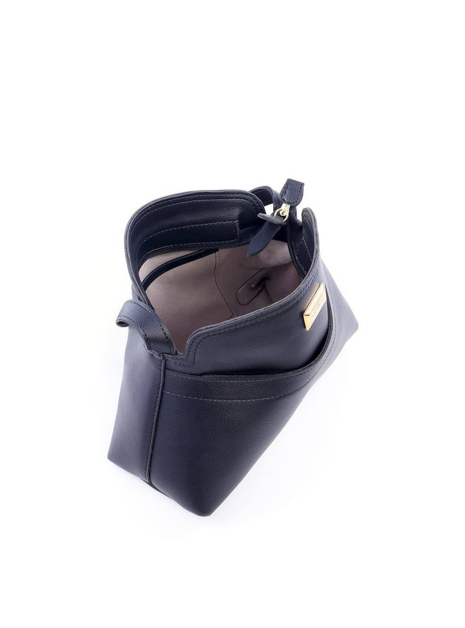 Bolsa Bag Transversal com Bolso Frontal - Preta BSI-5991 - PR