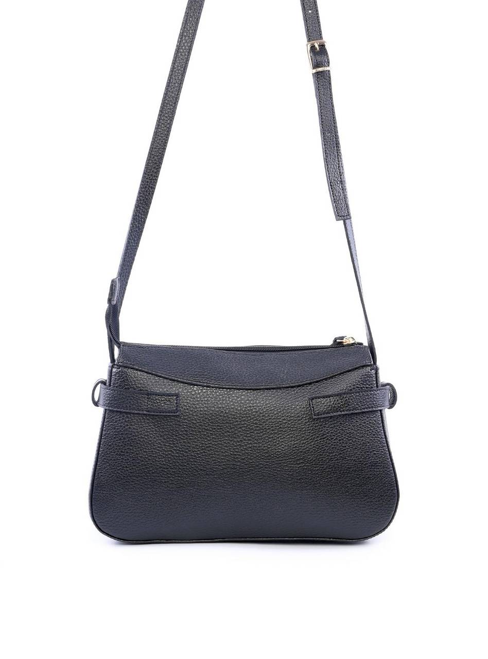 Bolsa Tote Transversal com Detalhe de Passante - Preta BSI-6079 - PR