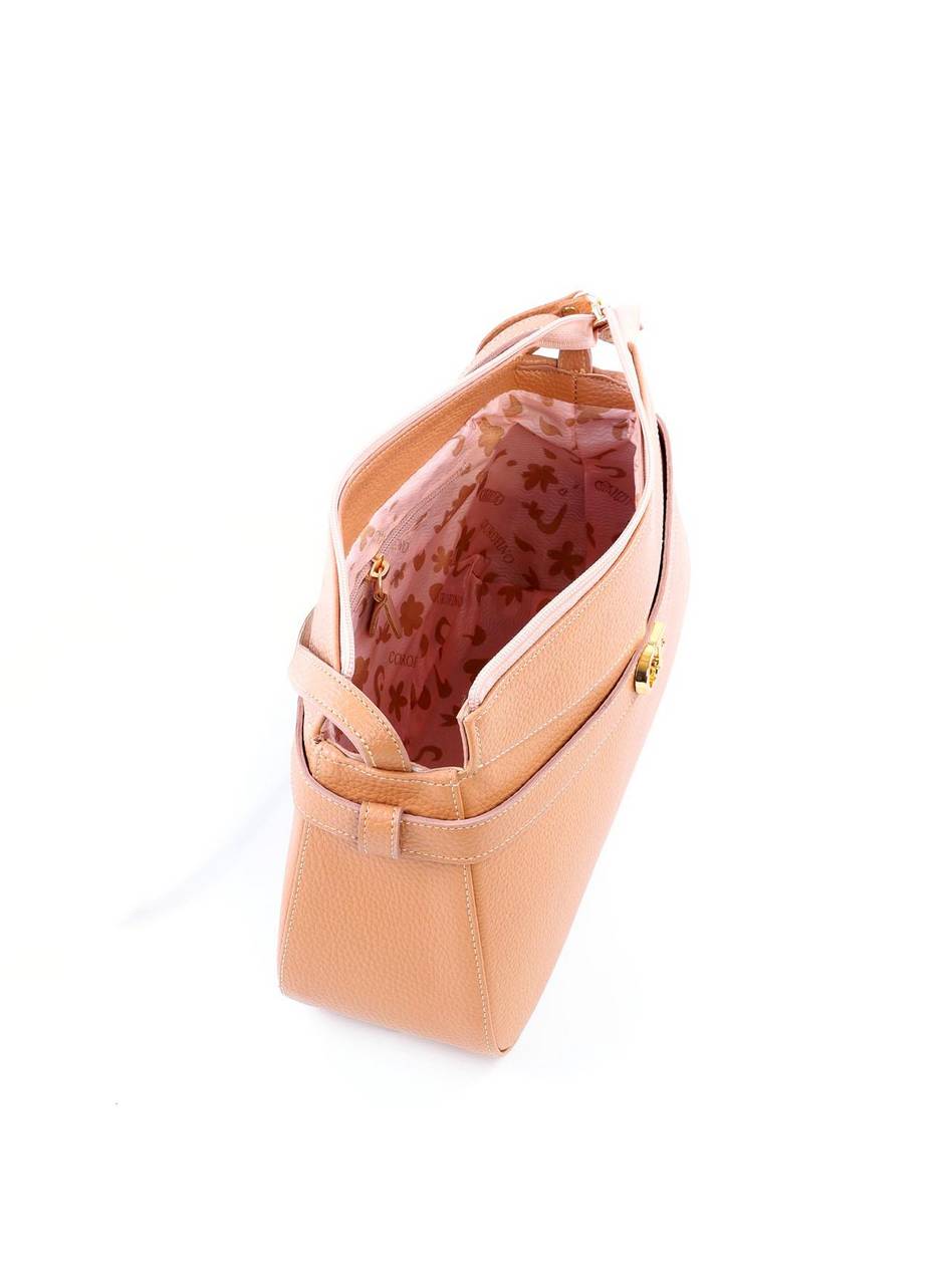 Bolsa Tote Transversal com Detalhe de Passante - Nude BSI-6079 - NU