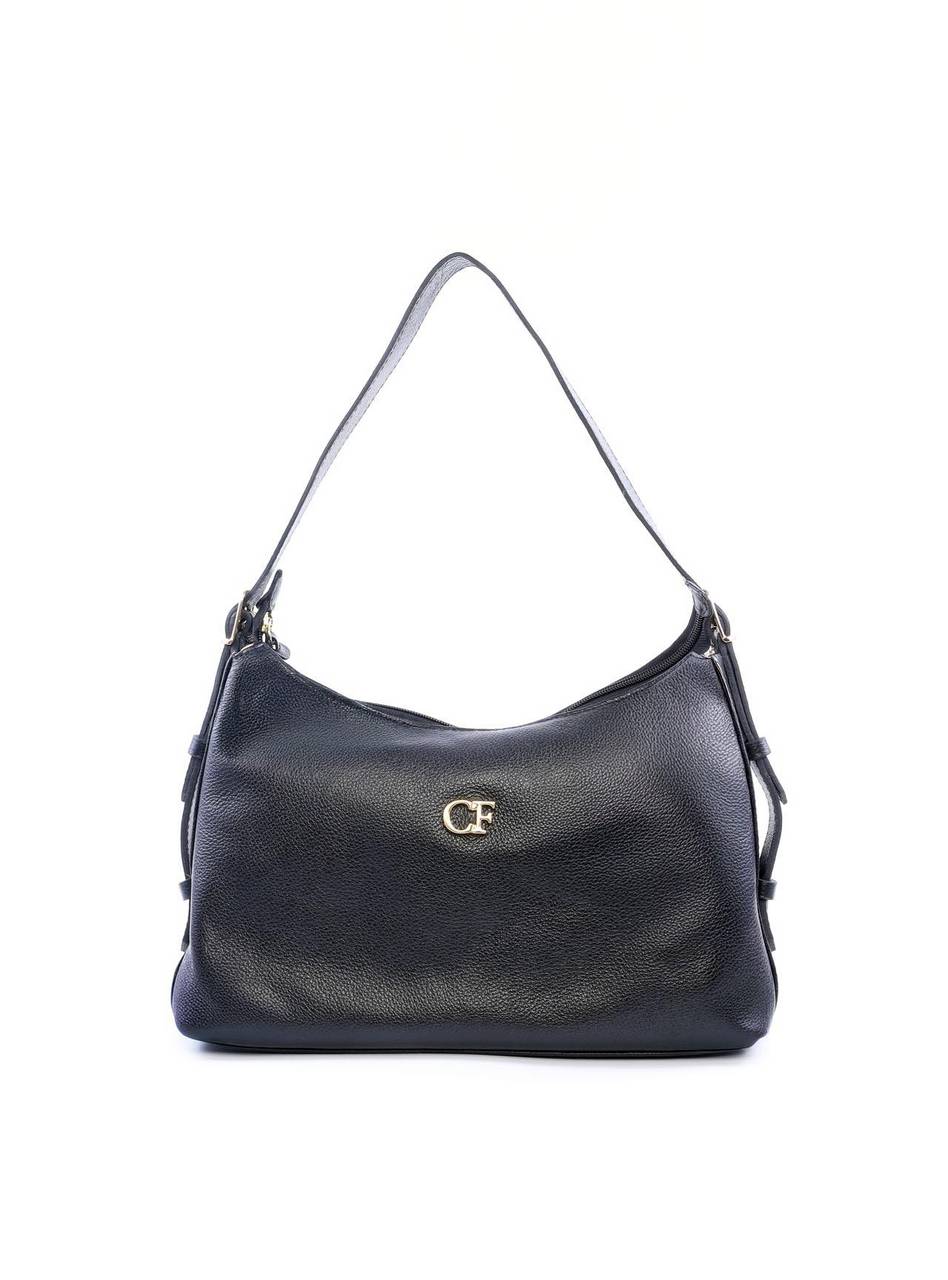 Bolsa Hobo Tiracolo com Fivelas e Passantes - Preta BSI-6063 - PR