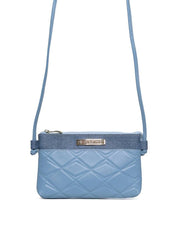 Bolsa Clutch Metalasse com Bolso Traseiro - Azul BSI-5552 - AZ