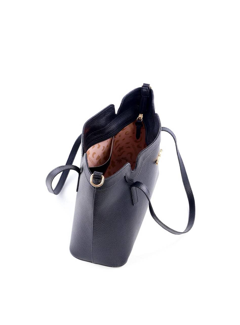 Bolsa Tote com Alça Dupla e Detalhe na Borda - Preta BSI-6174 - PR