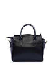 Bolsa Tote Quadrada com Charm - Preta BSI-6044 - PR