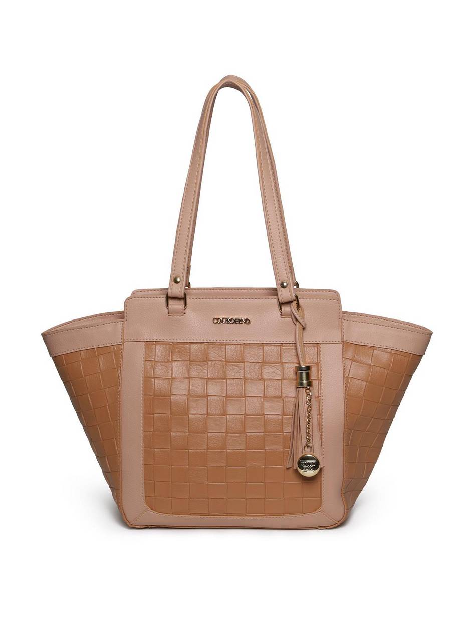 Bolsa Tote Grande Tiracolo Detalhe Barbicacho Nude BSI-5973 - NU