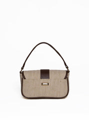 Bolsa Satchel de Mão em Palha Cacau  BSI-5986 - CA
