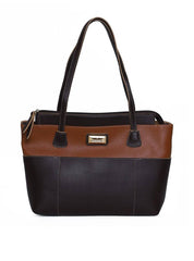 Bolsa Tote Tiracolo com Bolso Frontal e Zipper - Cacau BSI-5976 - CA