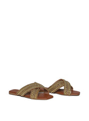 Sandália Feminina Mulle Couro Salto Alto - Castor SDI-11617 - CS