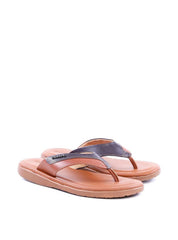 Chinelão Masculino de Dedo em Couro com Placa - Castor SDI-11769 - CS