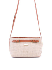 Bolsa Transversal Palha com Detalhes de Fivelas - Castor BSI-6026 - CS