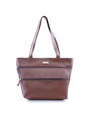 Bolsa Tote Tiracolo com Dois Bolsos Frontais - Cacau BSI-6095 - CA